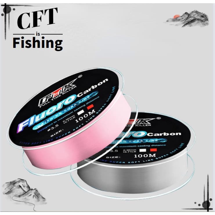 Linha De Pesca De Fluorocarbono 100M 4-34LB Fio De Chumbo De Fibra De Carbono Mosca Monofilamento Carpa