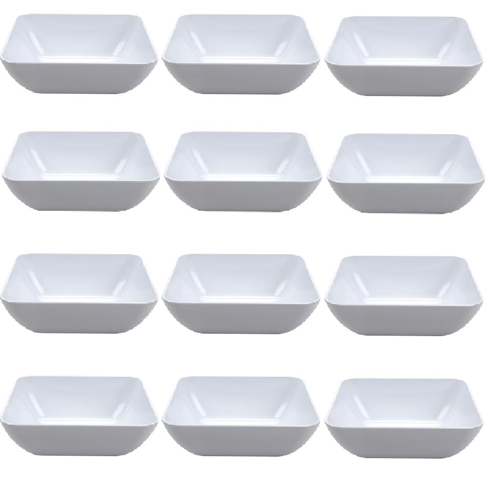 12 Saladeiras Pote Bowl em Melamina Tigela 15cm Branca