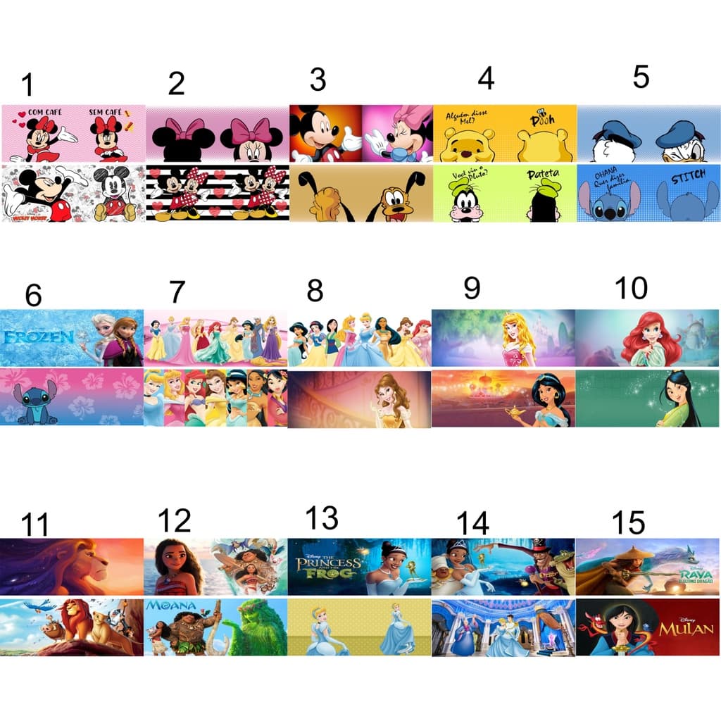 30 Estampas Impressão Prontas Da Disney Mickey Minnie Pato Donalds Ursinho Pooh Prencesas Disney