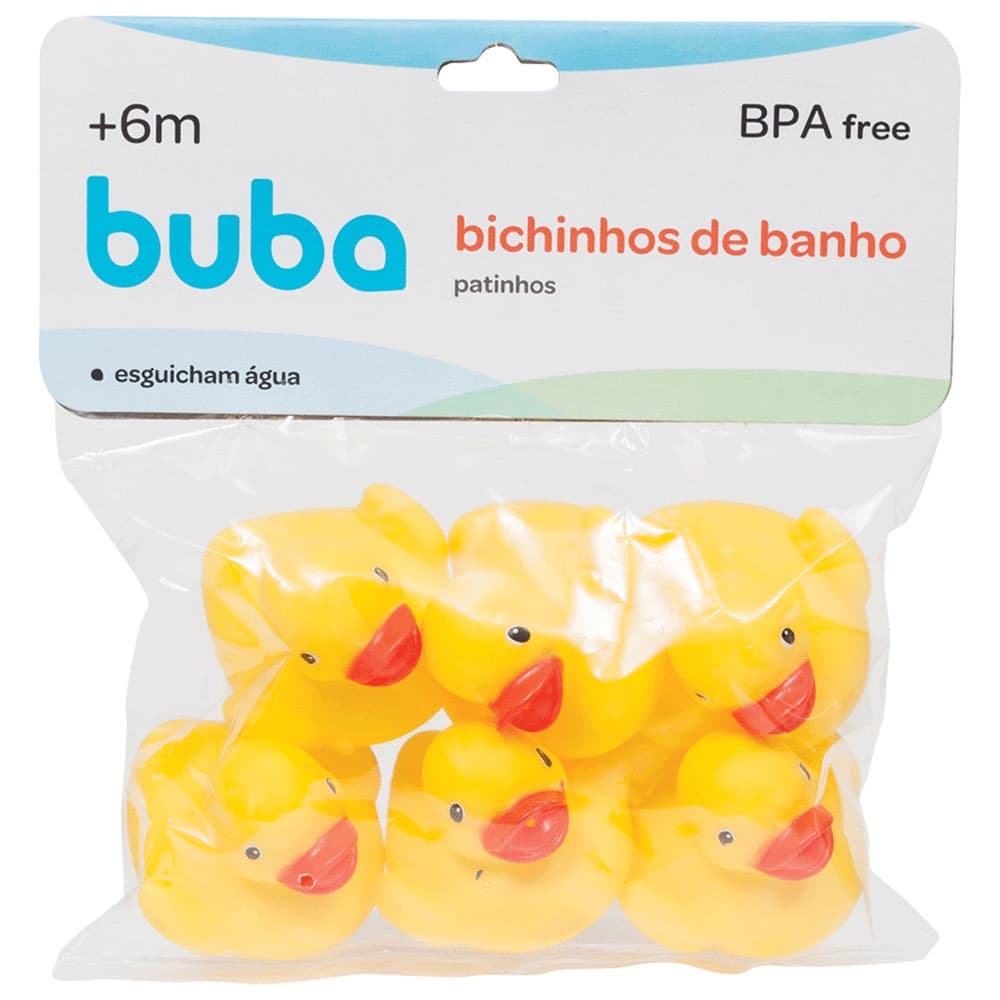 Kit 6 Patinhos de Banho  Buba Amarelo