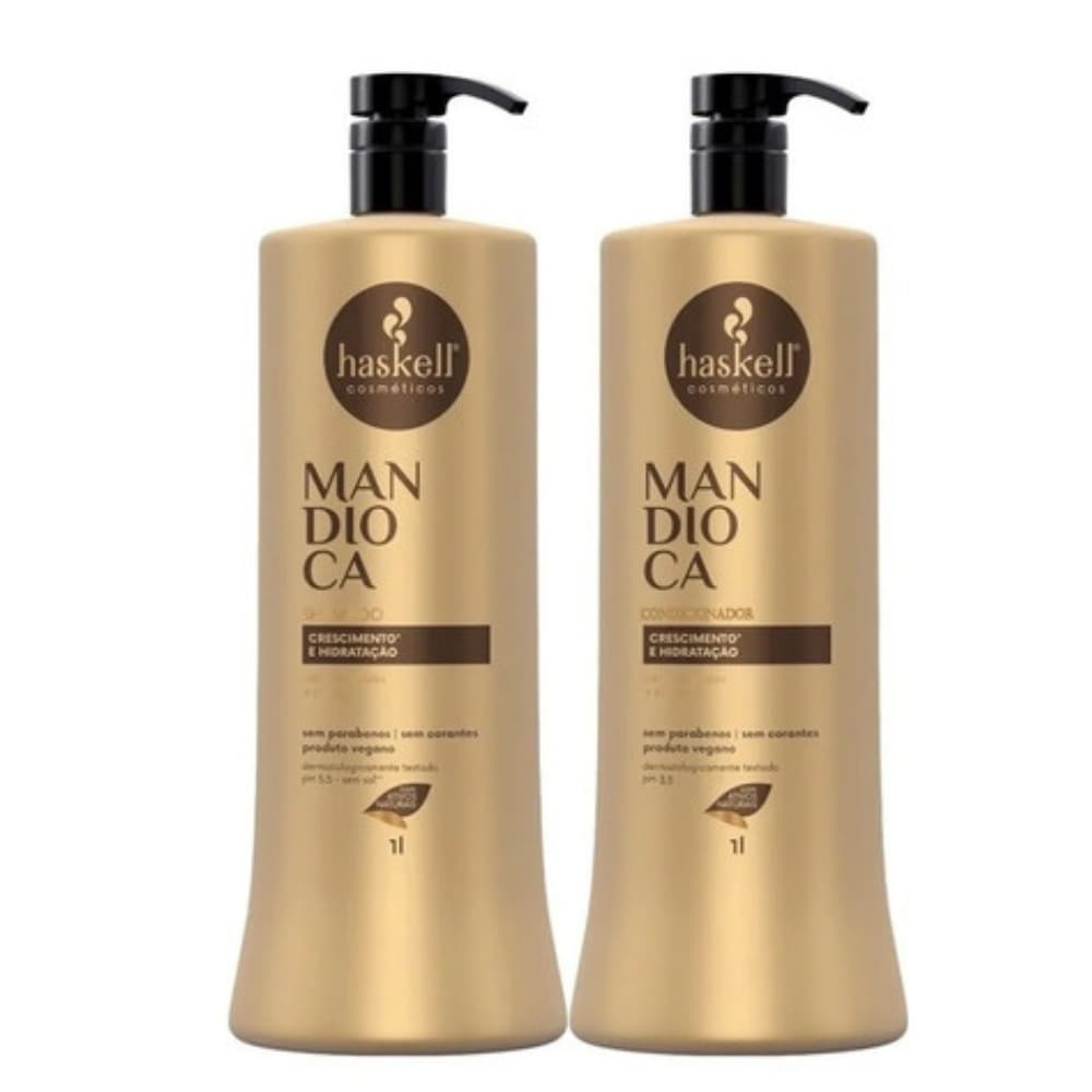 Kit Haskell Mandioca Shampoo + Condicionador 1L