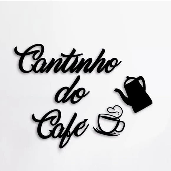 2 unidades Cantinho do café Aplique MDF 3mm, Quadro Coffe Amor  Decorativo Decoração