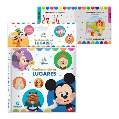 Livro Infantil Educativo De Pano Bebê Disney Baby Lugares