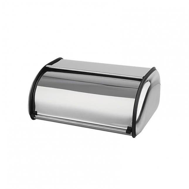 01 Porta Pão Em Aço Inox Retangular 34x24x16cm