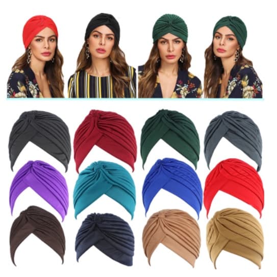 Turbante Chapéu Feminino Indiano Elástico Fechado Estiloso