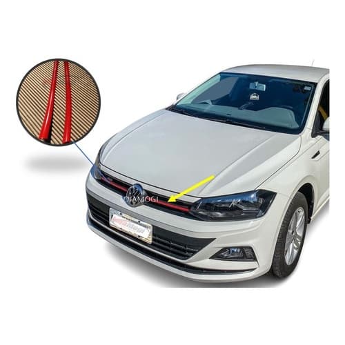Polo Virtus Grade Friso Vermelho Brilhante Grade Tsi Gt Msi