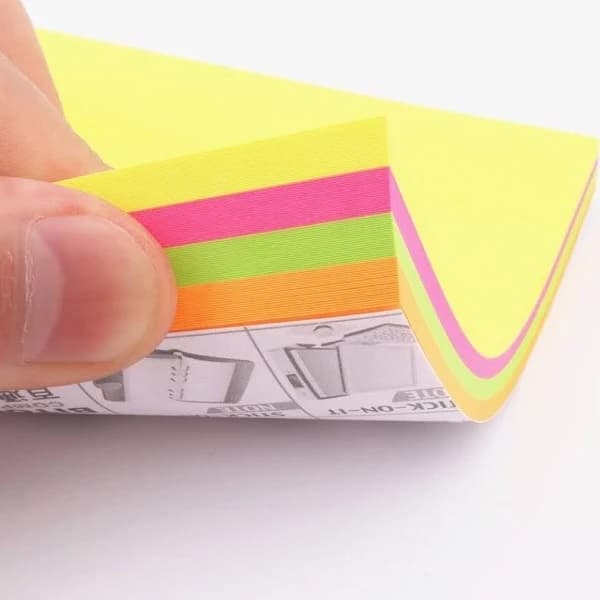 Bloco De Notas Pos It NEON 6x76mm Bloco Adesivo Para Anotações Colorido