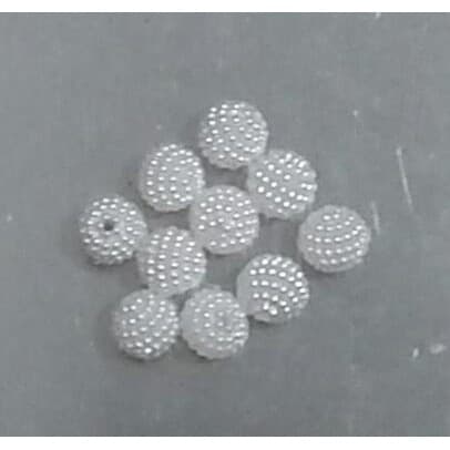 10 Pérolas Craquelada ou Amora Branca 10 mm