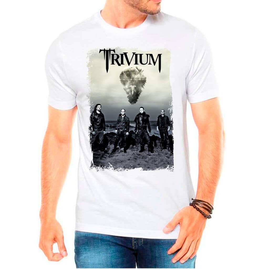 Camiseta Banda de Rock Trivium Masculina Feminina Infantil