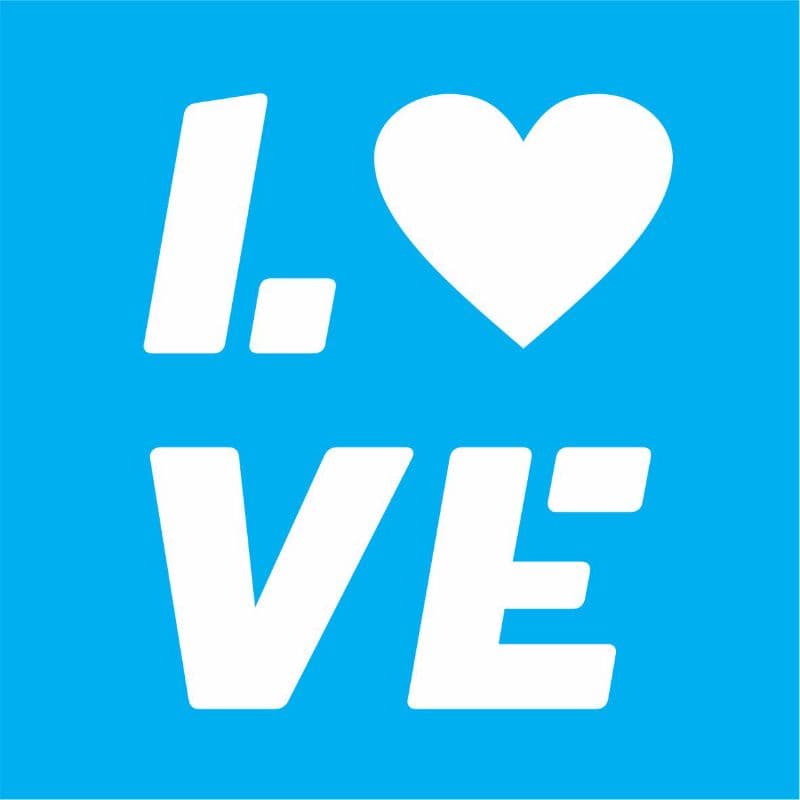 Stencil para pintura Love 1 - tamanho 10x10 cm