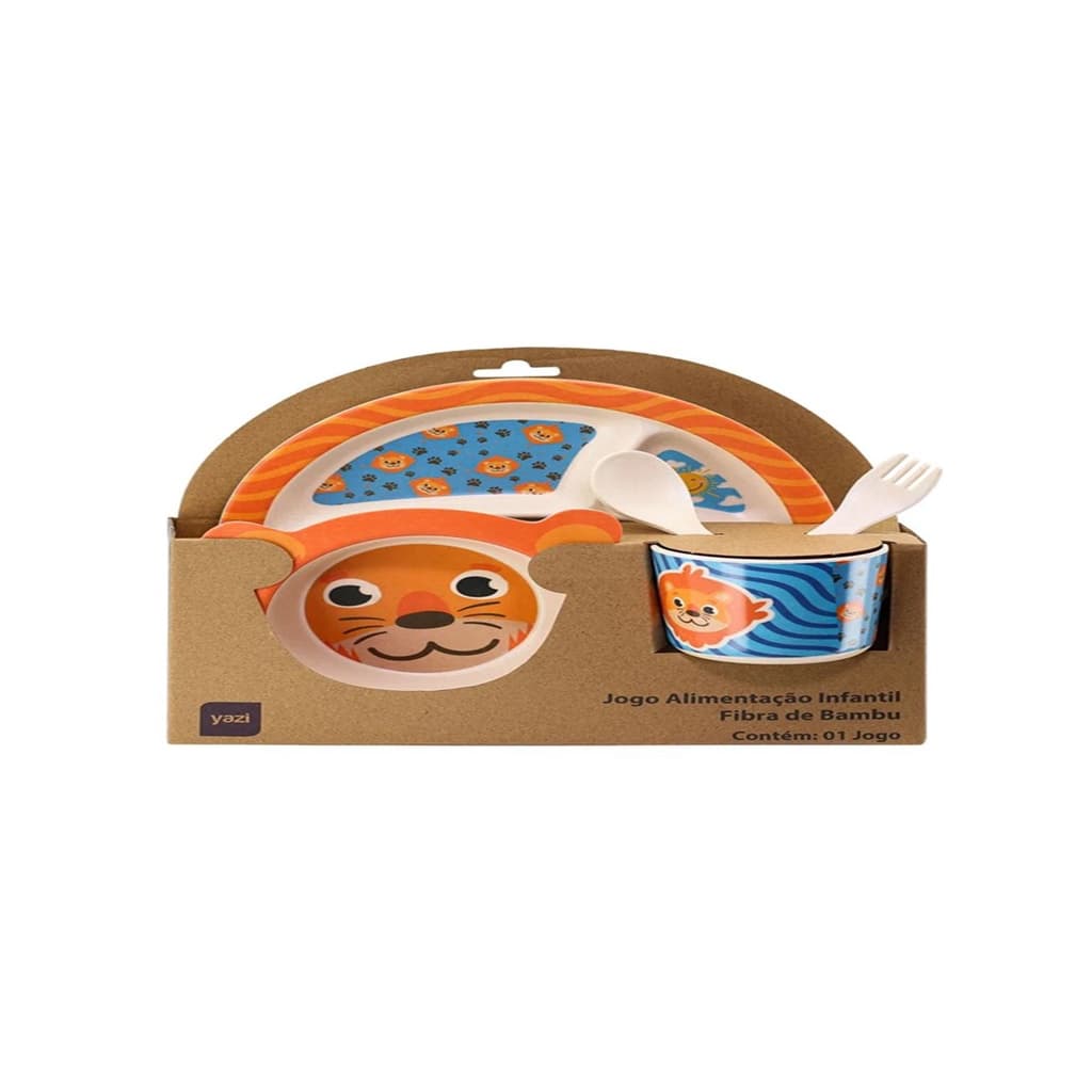 Jogo de Refeição Infantil Leão (KIt c/ 2) - Yangzi