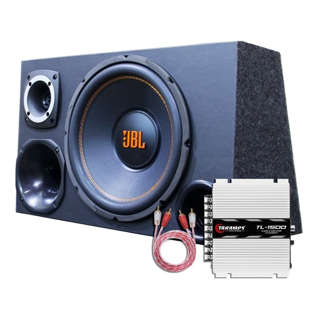 Caixa Trio Completa Jbl Selenium 12 Polegadas + Modulo Taramps TL1500