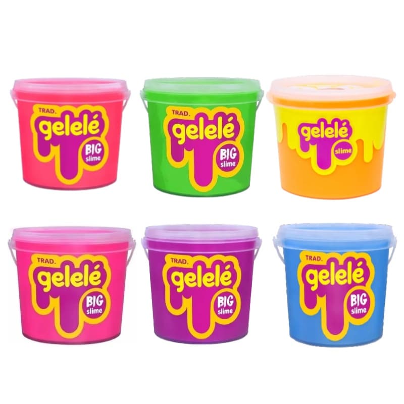 Kit C/ 02 Slime Gelelé Massinha Meleca Geléia Balde Grande