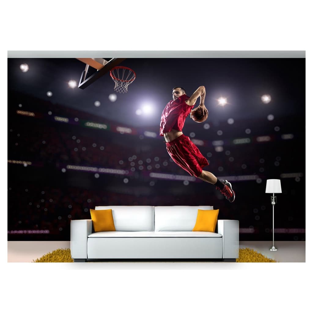 papel de parede Esportes Basquete Bola quadra 10m² SPT57