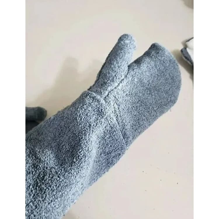 LUVA TÉRMICA Mão De Gato Alta Temperatura Grafatex Azul Cozinha/Industrial 35cm o Par