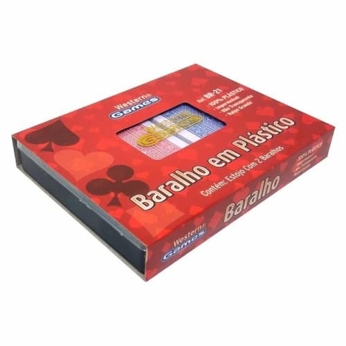 Baralho 2 Jogos 100% Plastico 108 Cartas Naipe Grande Truco