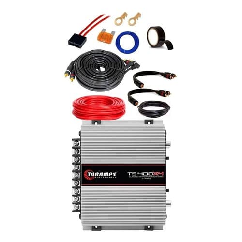 Modulo Auto Som Ts400x4 2 Ohm 400wrms + It Instalação Fiaçao