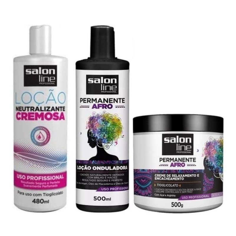 01 CREME RELAXANTE 500g01 LOÇÃO ONDULADORA 500ml
01 LOÇÃO NEUTRALIZANTE 480ml