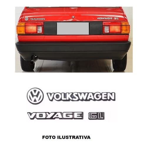 Kit Emblemas Voyage Gl Volkswagen - 1983 A 1990