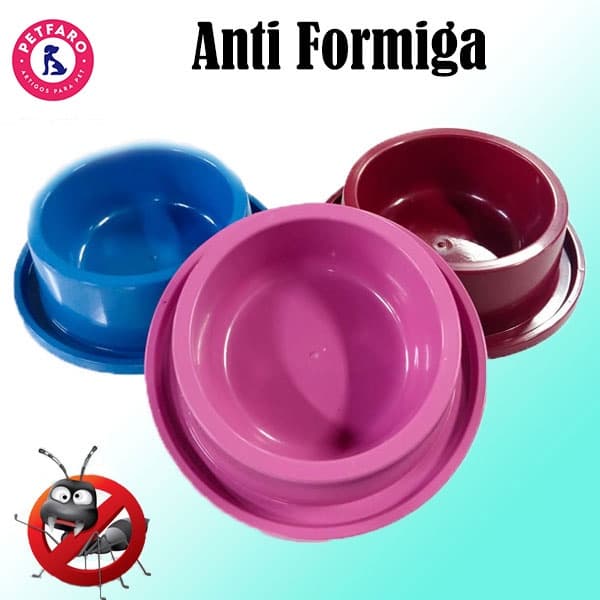 Kit com 2 Comedouro e Bebedouro Anti formiga Cachorro 600 ml - Comedouro Pet
