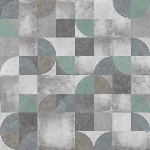 Papel De Parede Azulejo Verde Cinza Cozinha Banheiro Adesivo Autocolante Lavável Vinílico 3m