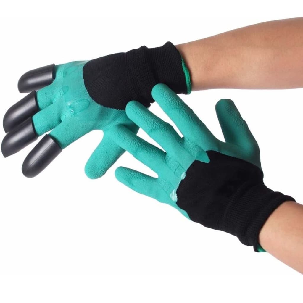 Par Luvas com Garras para Jardinagem Plantar e Cavar com segurança Resistente a água