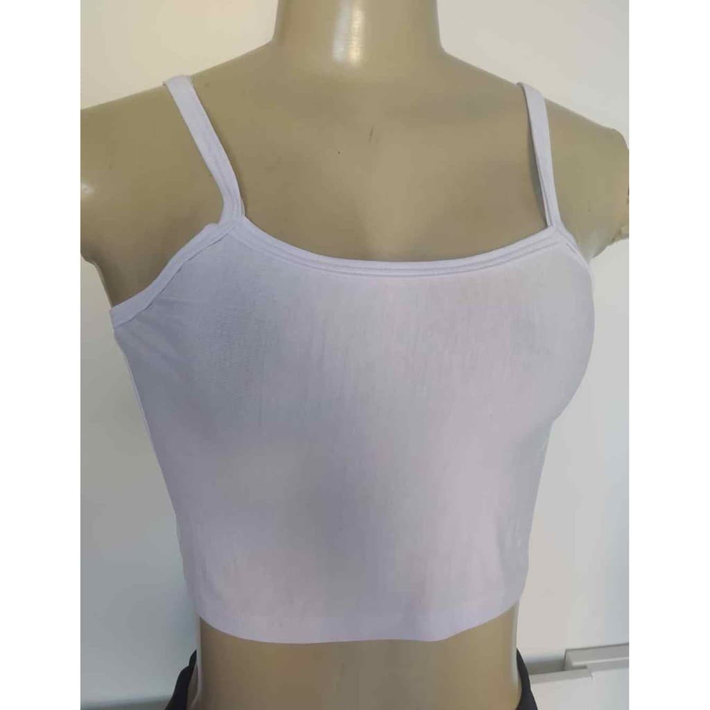 Cropped Tirinha Feminino Alcinha Regata Sjons 2
