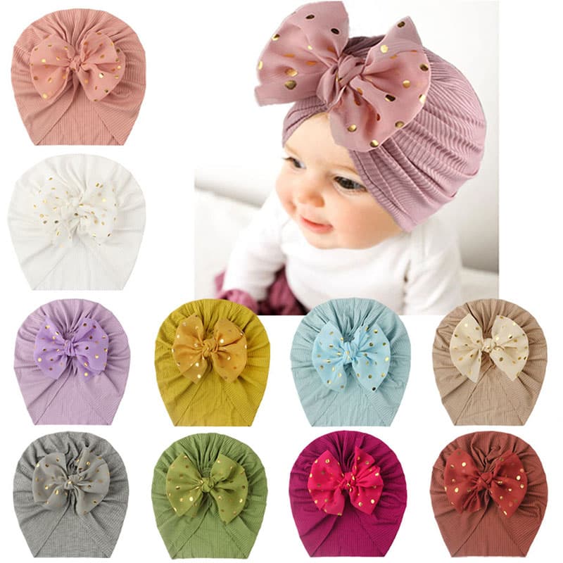 Verão Fino Bowknot Das Crianças Headband Fio Lantejoulas Dot Arco Elástico Headbands Para O Bebê Menina Bonito Faixa De Cabelo Recém-Nascido Turbante Acessórios