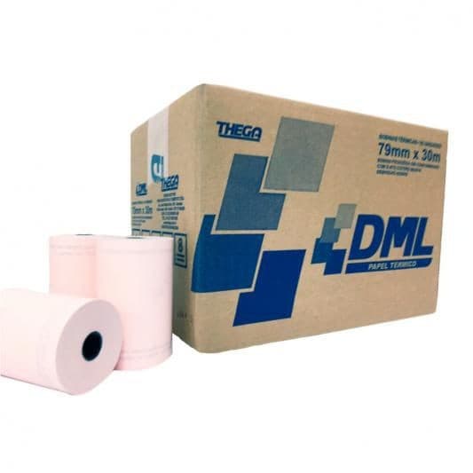 Bobina Térmica 79x30 80x30 Impressora Cupom Fiscal DML Thega - Caixa 30 Rolos