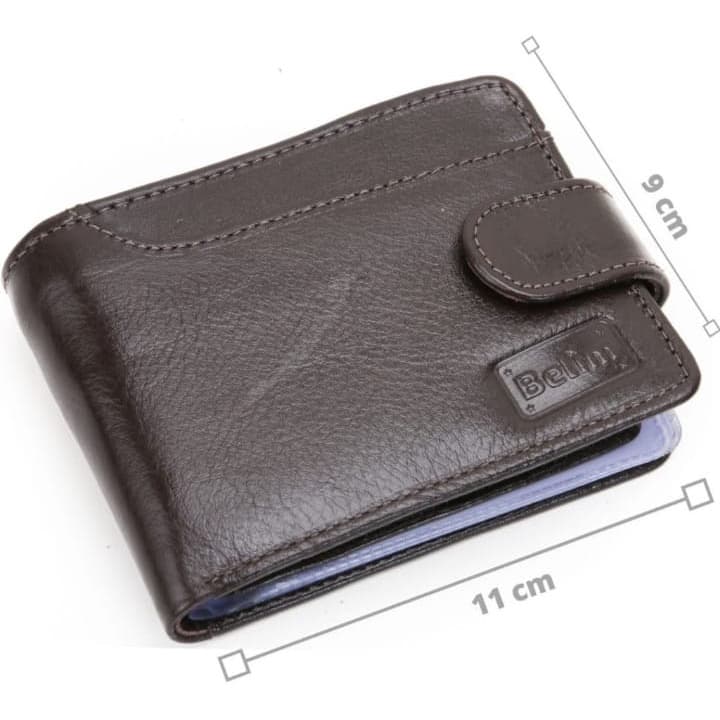 Carteira Masculina Couro com Fecho Porta Moedas com Ziper Grande