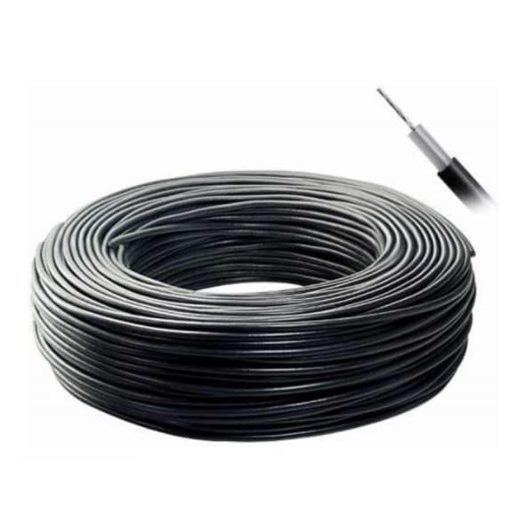 Cabo De Alta Isolação Para Cerca Elétrica 5mm Preto 50 Metros
