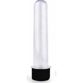 10 Tubete Acrílico 13cm Tampa Preta -  Lembrancinha Balas Confeito