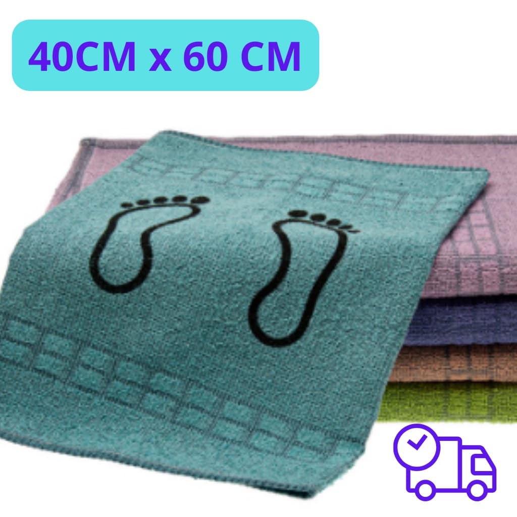 KIT 02 UN. TOALHAS TAPETE DE PÉZINHO FELPUDO CONFORT 40 x 60 CM - DALTEXTIL