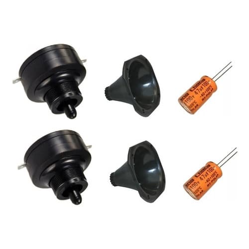 2 Driver Piezo Eletrico 75w Rms + 2 Corneta + 2 Capacitores