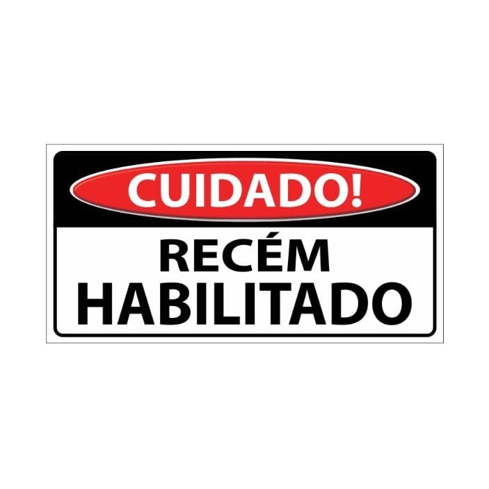 Adesivo Magnético Imã Cuidado Recente Habilitado