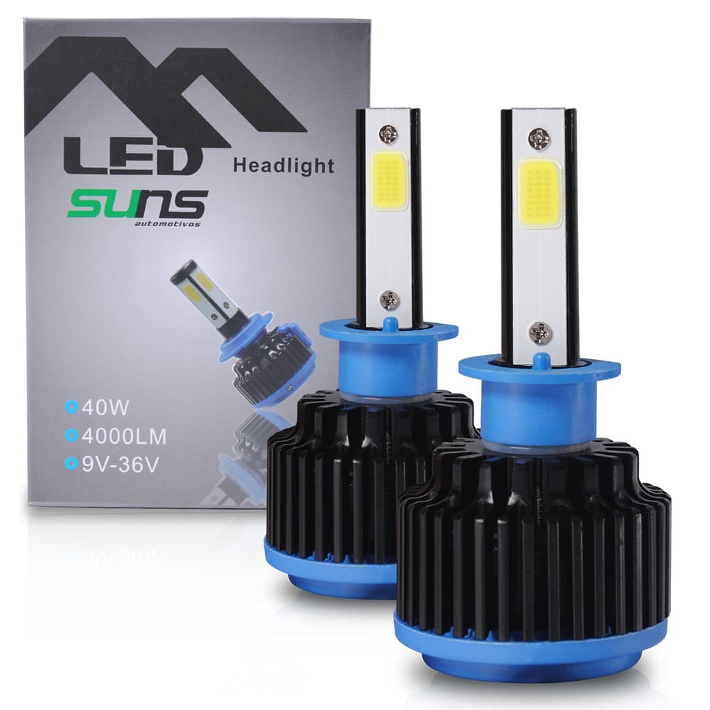 Kit lâmpada farol Super Led 4D de iluminação 6000k 8000 lúmens H1 6000K