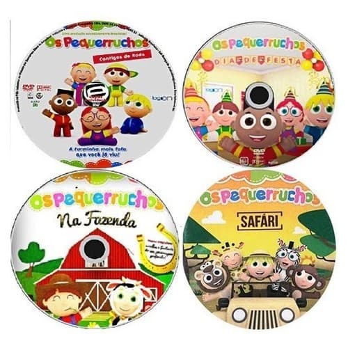 4 Dvds Infantil Musical Pequerruchos + Karaokê - Envio Já