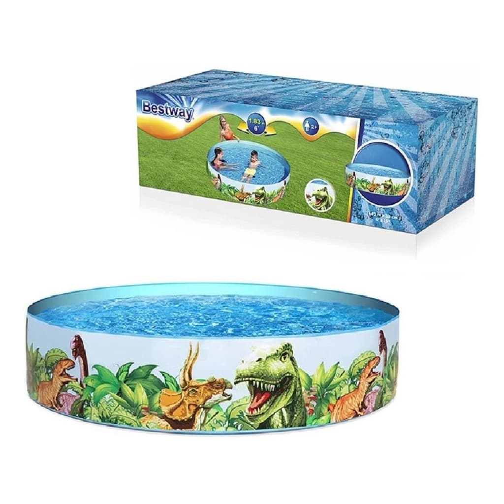 Piscina Infantil Semirrígida Bestway Linha Dinossauro 2074 Litros
