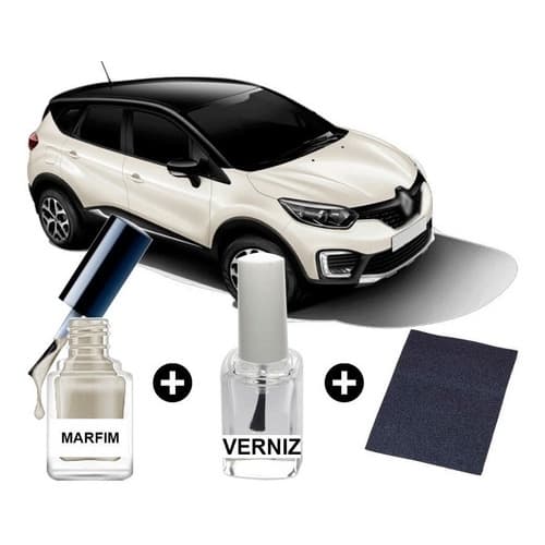 Tinta Tira Risco Automotiva Captur Branco Marfim