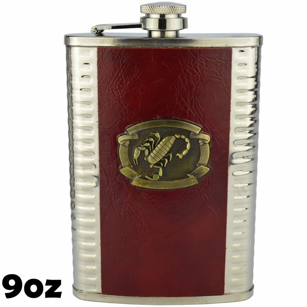 Cantil Porta Bebida Aço Inox 266 ML Escorpião CBRN11674