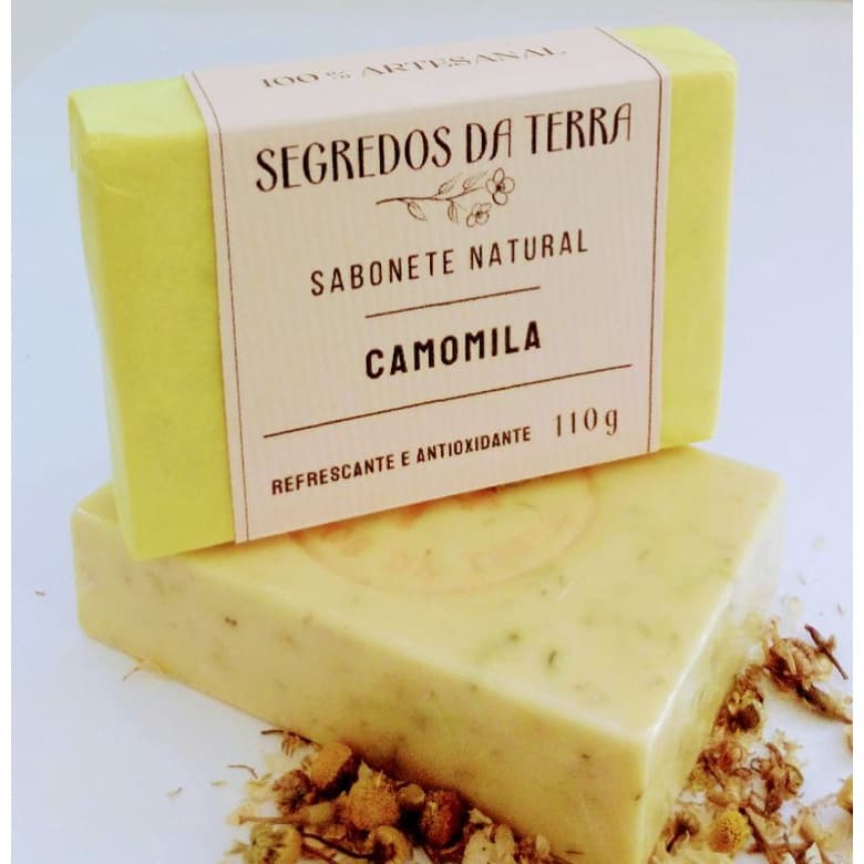 Sabonete Natural De Camomila com Vitamina E (Acalma pele irritada)