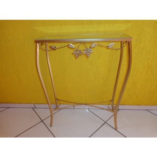 Aparador De Metal Com Vidro 60 Cm Modelo Folha