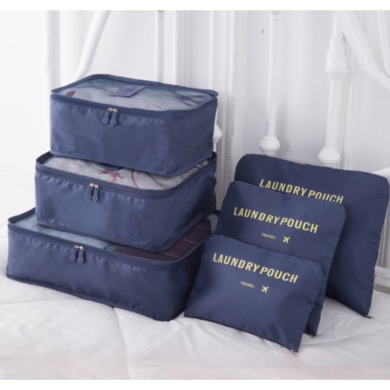 Kit Com 6 Bolsas Organizador De Mala Para Viagem