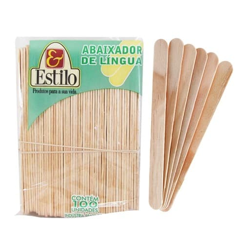 2 pacotes - Abaixador De Língua com 100 Unidades Marca Estilo