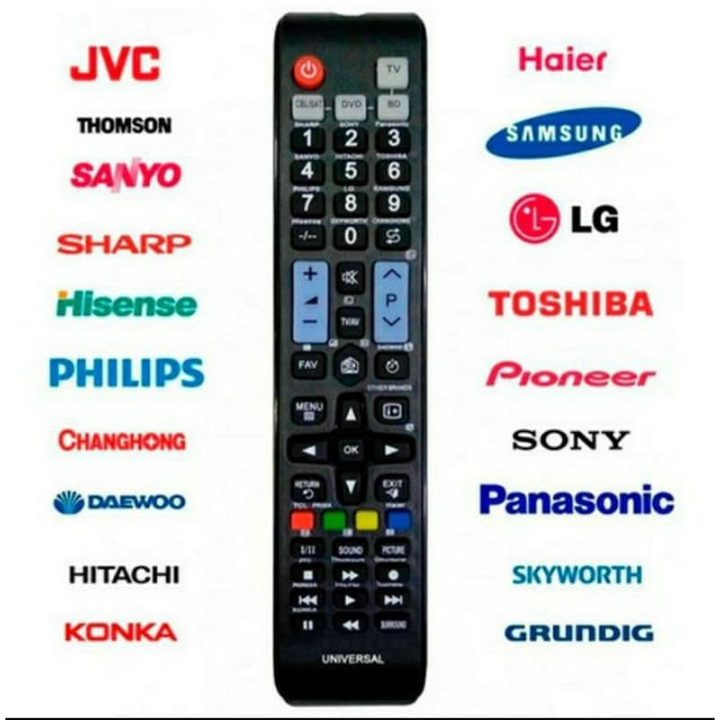 controle remoto universal de tv led lcd Samsung, Sharp, Sony, Panasonic, Sanio, Hitachi, Toshiba