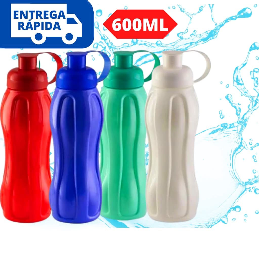 Garrafa de Agua Squeeze Colorida 600ml Garrafa Para Academia Livre de BPA