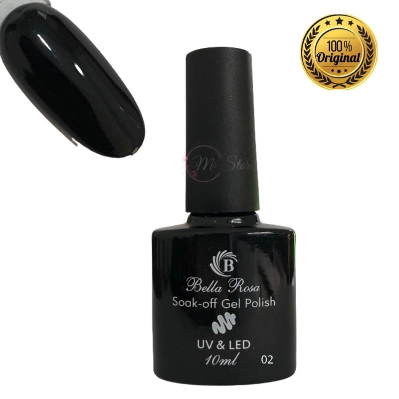 Esmalte em Gel Bella Rosa Preto Led/Uv 10 ml secagem em cabine Bela Rosa
