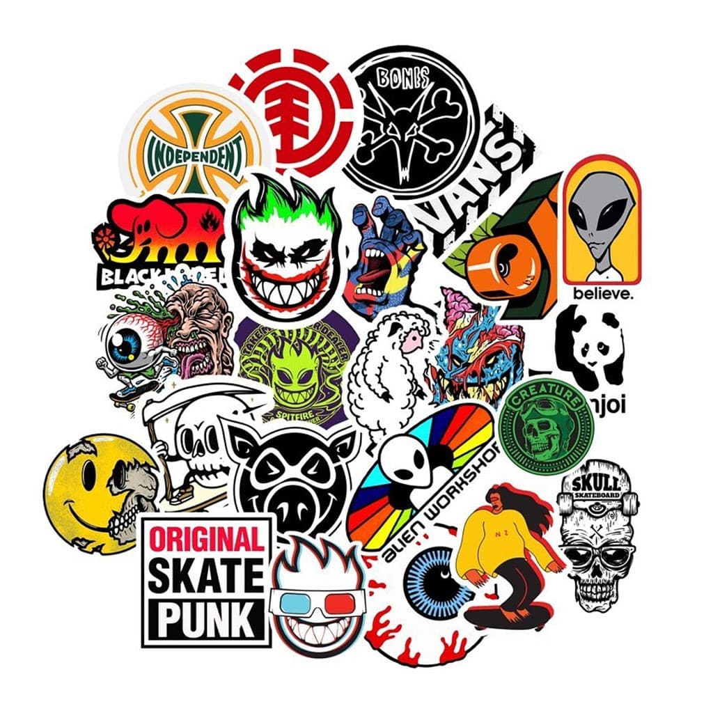 Adesivos Skate 2 Marcas Skateboarding Shape 49 Peças + Brinde