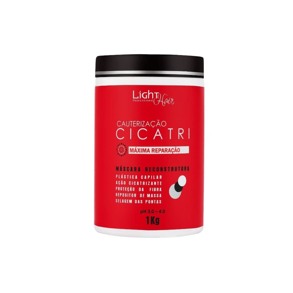 Máscara de Reconstrução e Cauterização Light Hair Cicatri1Kg - Tratamento 5 em 1 Profissional