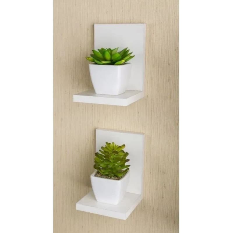 kit 2 Prateleiras decorativas em L para plantas